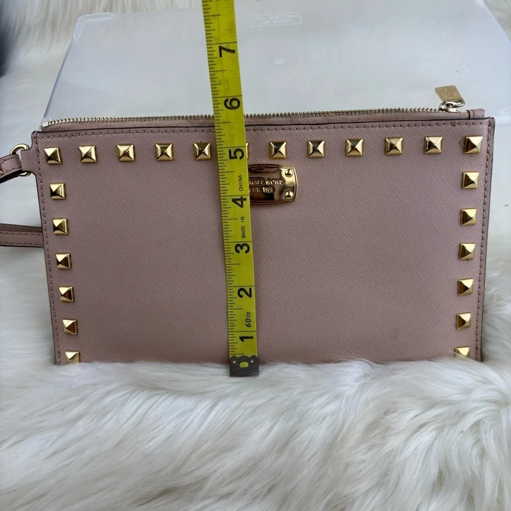MICHAEL Michael Kors PINK STUDED WRIST BAG